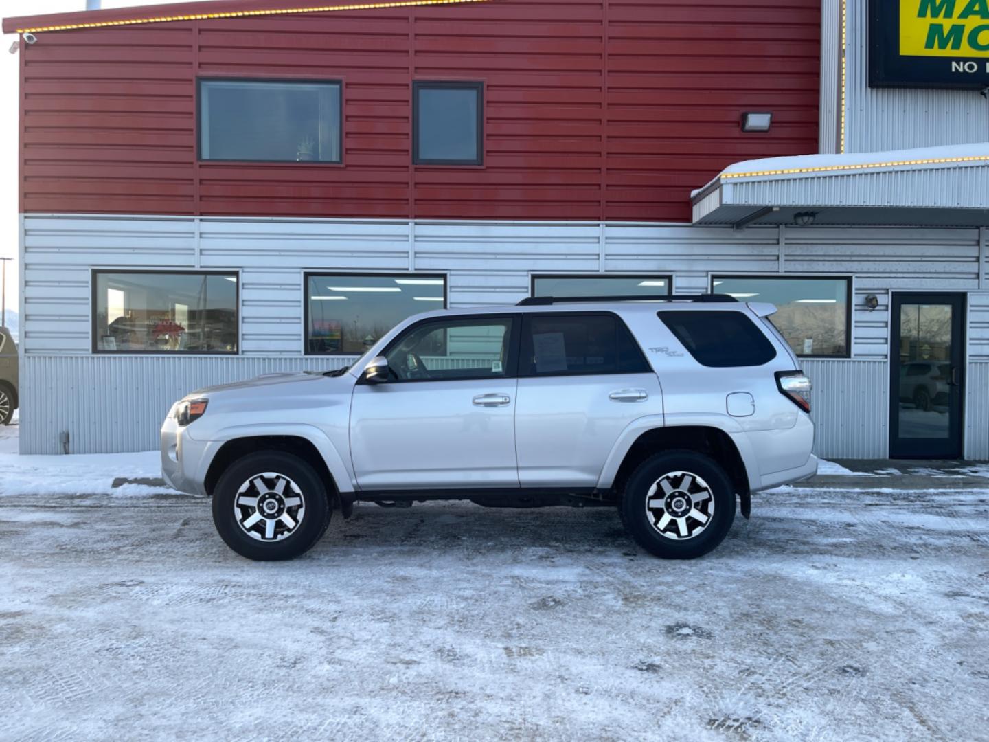 2023 Silver Toyota 4Runner TRD Off-road 4WD (JTEPU5JR0P6) with an 4.0L V6 DOHC 24V engine, 5A transmission, located at 1960 Industrial Drive, Wasilla, 99654, (907) 274-2277, 61.573475, -149.400146 - Photo#2